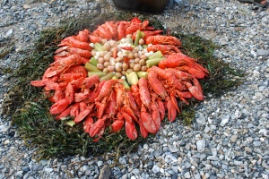 A lobster bake on the beach is a highlight of  summer in Maine. Photo (c) Nathaniel Hammond